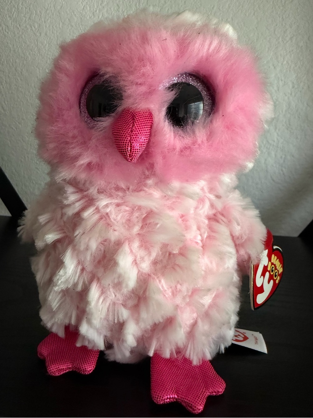 Ty Pink Plush Owl Stuffed Animal